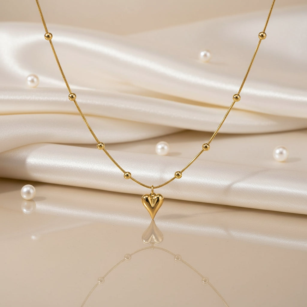 Golden Heart Pendant Chain