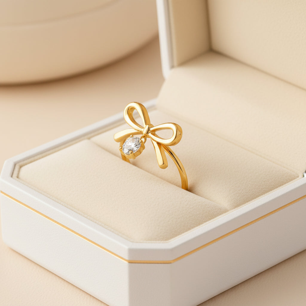 Bow Crystal Ring
