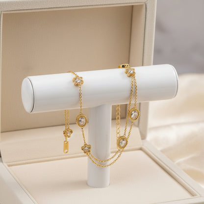 Oval Star Double Layer Bracelet