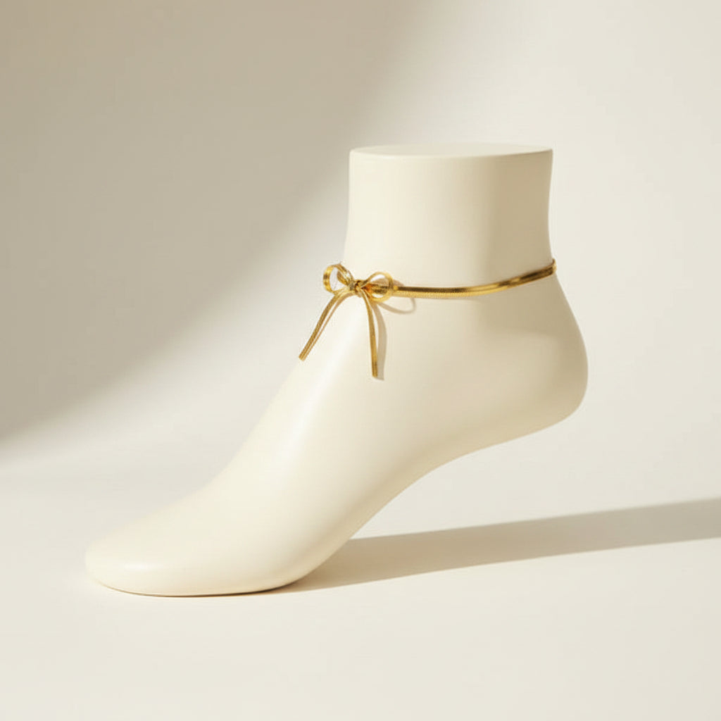 Bow Snake Chain Anklet