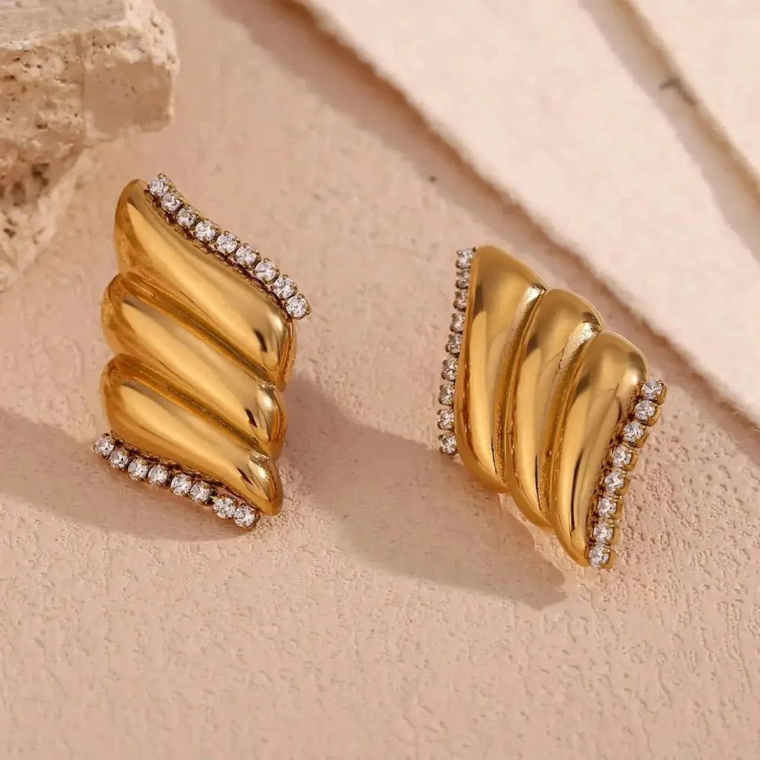 Studded Papyrus Earrings
