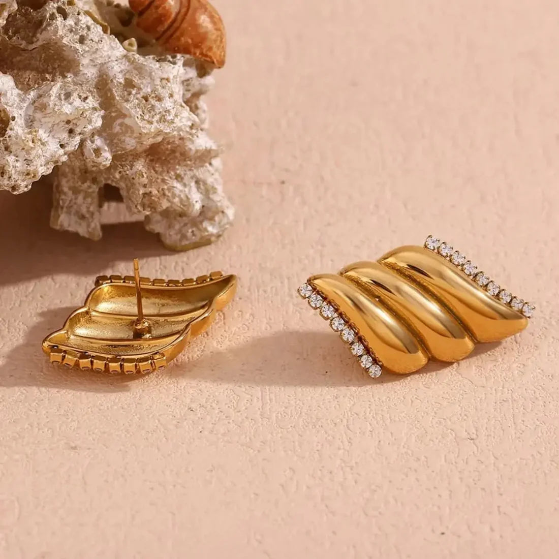 Studded Papyrus Earrings